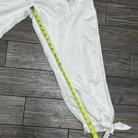 NWT Lulu's Lovely As Can Be White Satin Surplice Jumpuit XL X-Large Pants - Picture 13 of 16